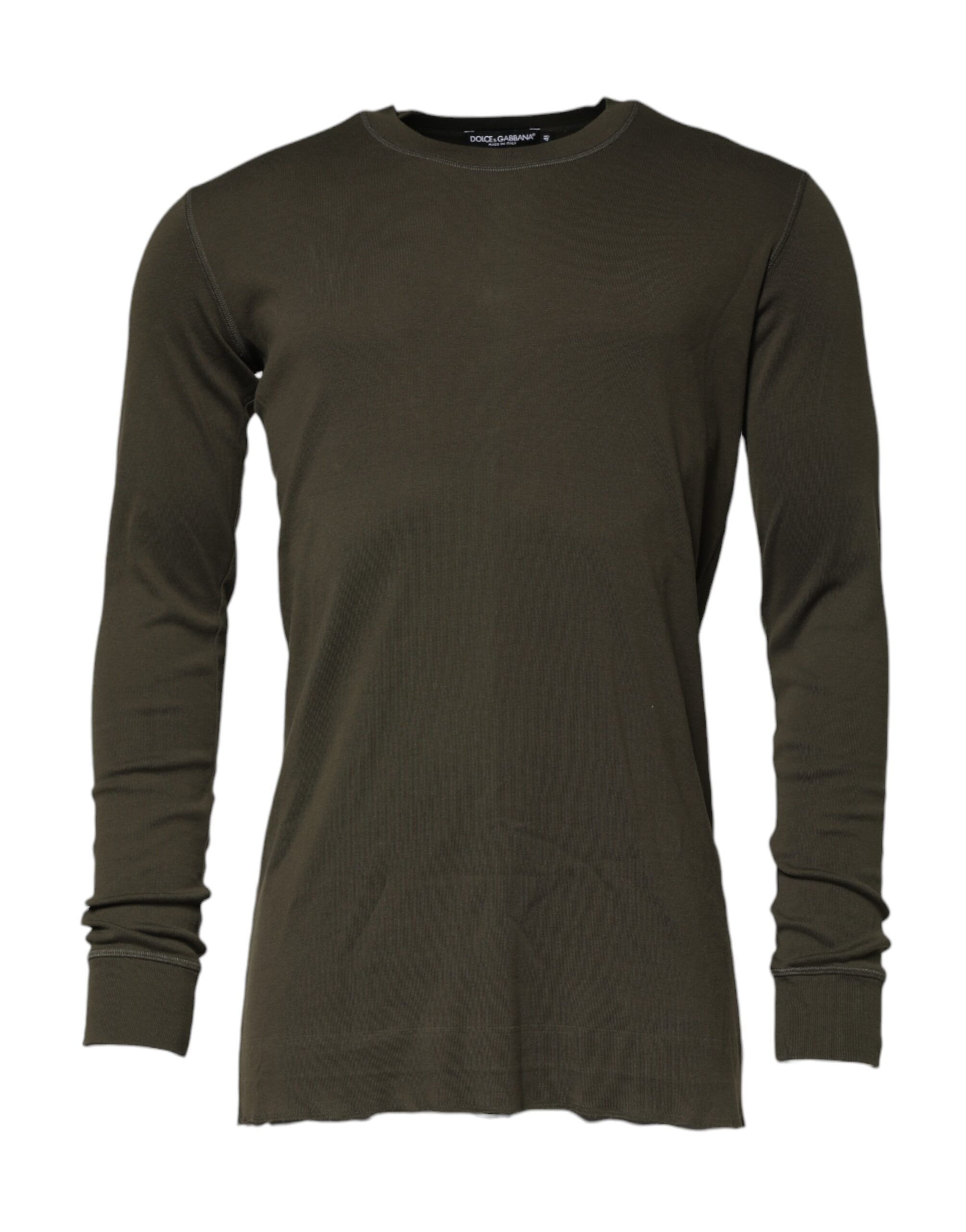Long-Sleeve Crew Neck T-Shirt — Green