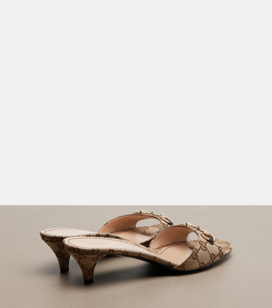 Horsebit GG Canvas mules