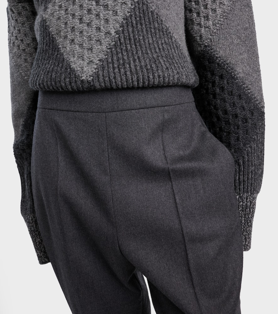 Mid-rise wool tapered sweatpants