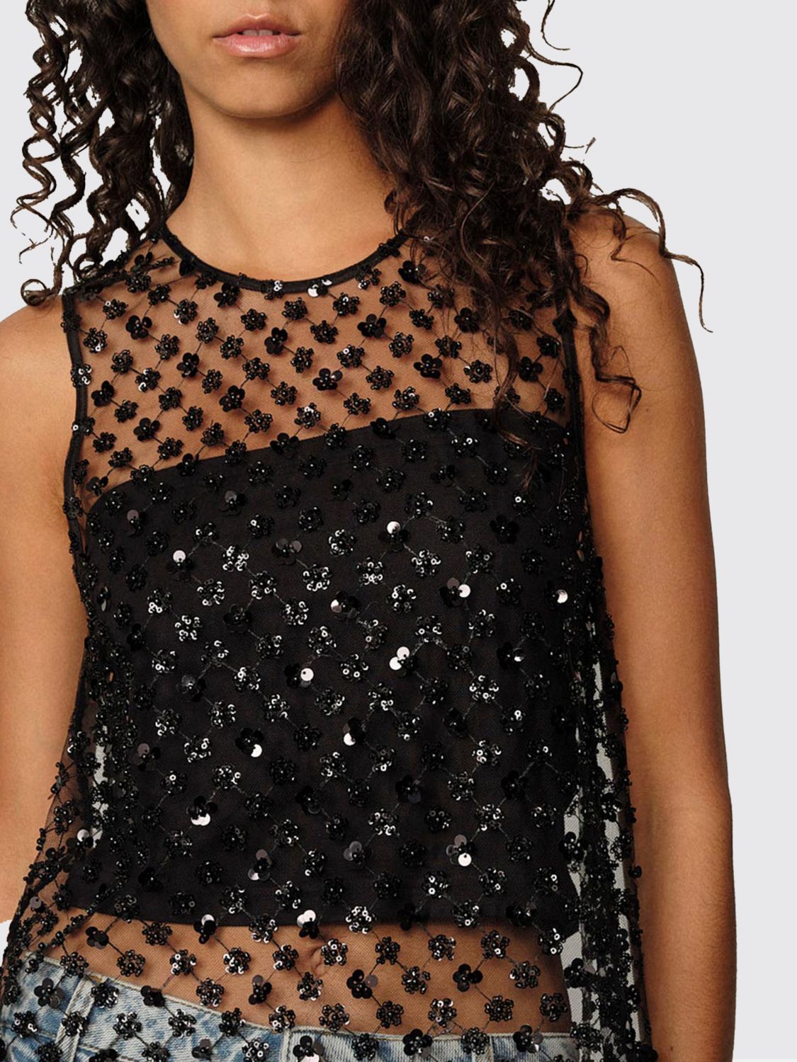 Top Woman color Black