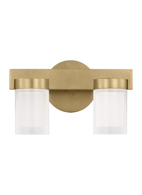 Natural Brass LED Bath Vanity from the Esfera Collection