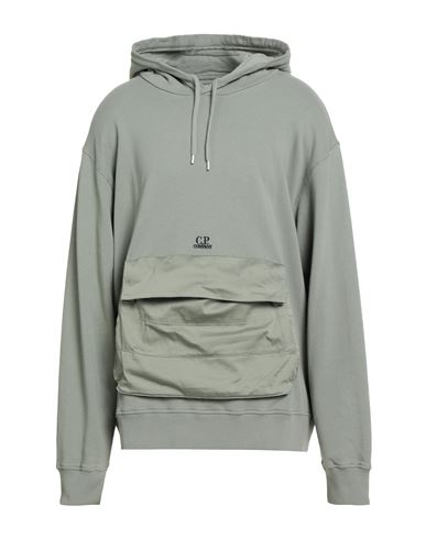 C. p. Company Man Sweatshirt Sage green Size 3XL Cotton, Elastane