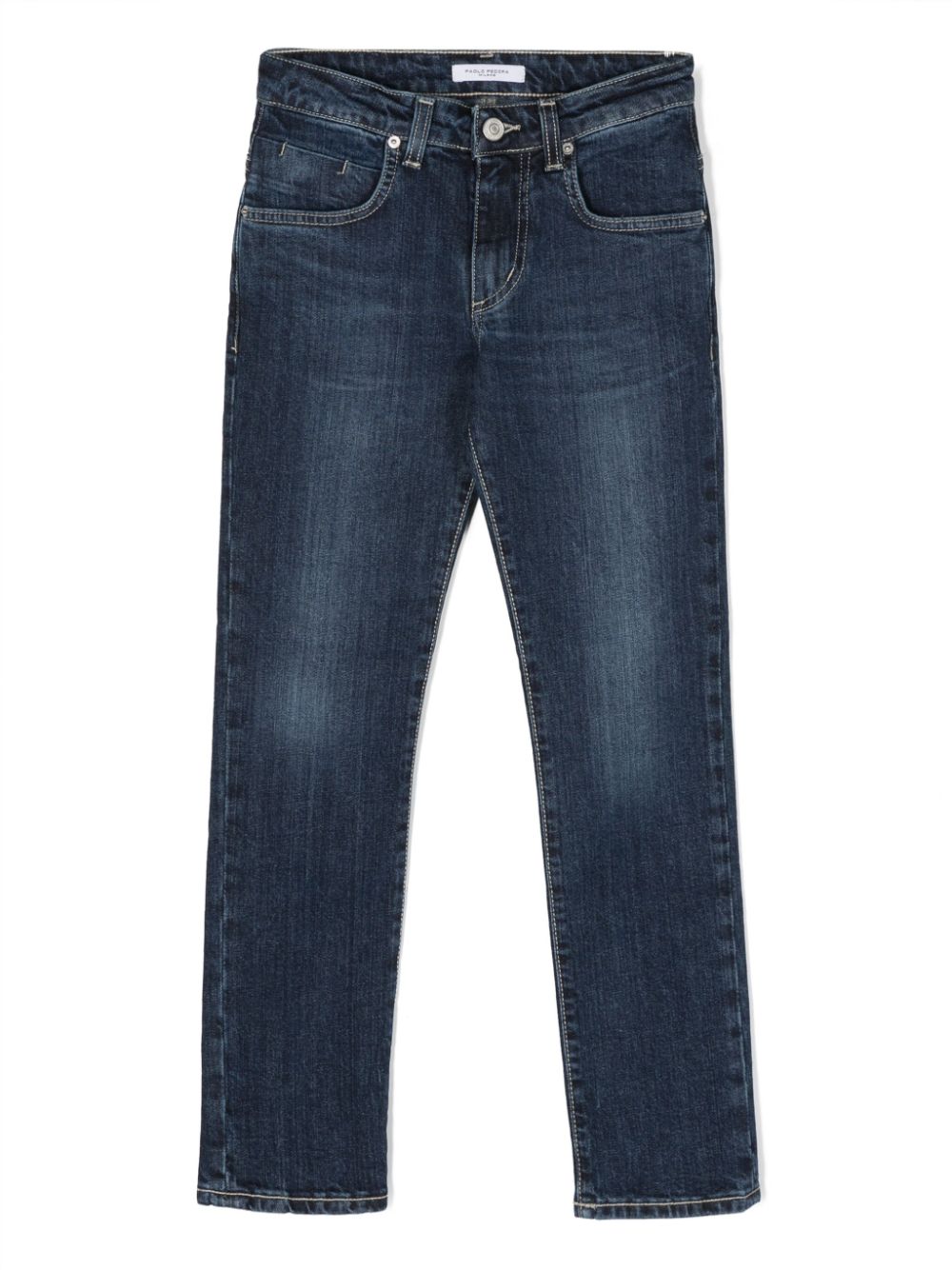 Mid-rise slim-cut jeans - Blue