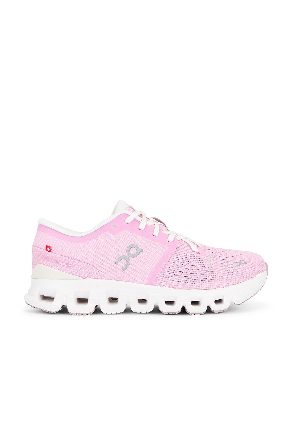 On Cloud X 4 Sneaker in Petal & Sand - Pink.  9.5 also in 10, 5, 5.5, 6, 6.5, 7, 7.5, 8, 8
