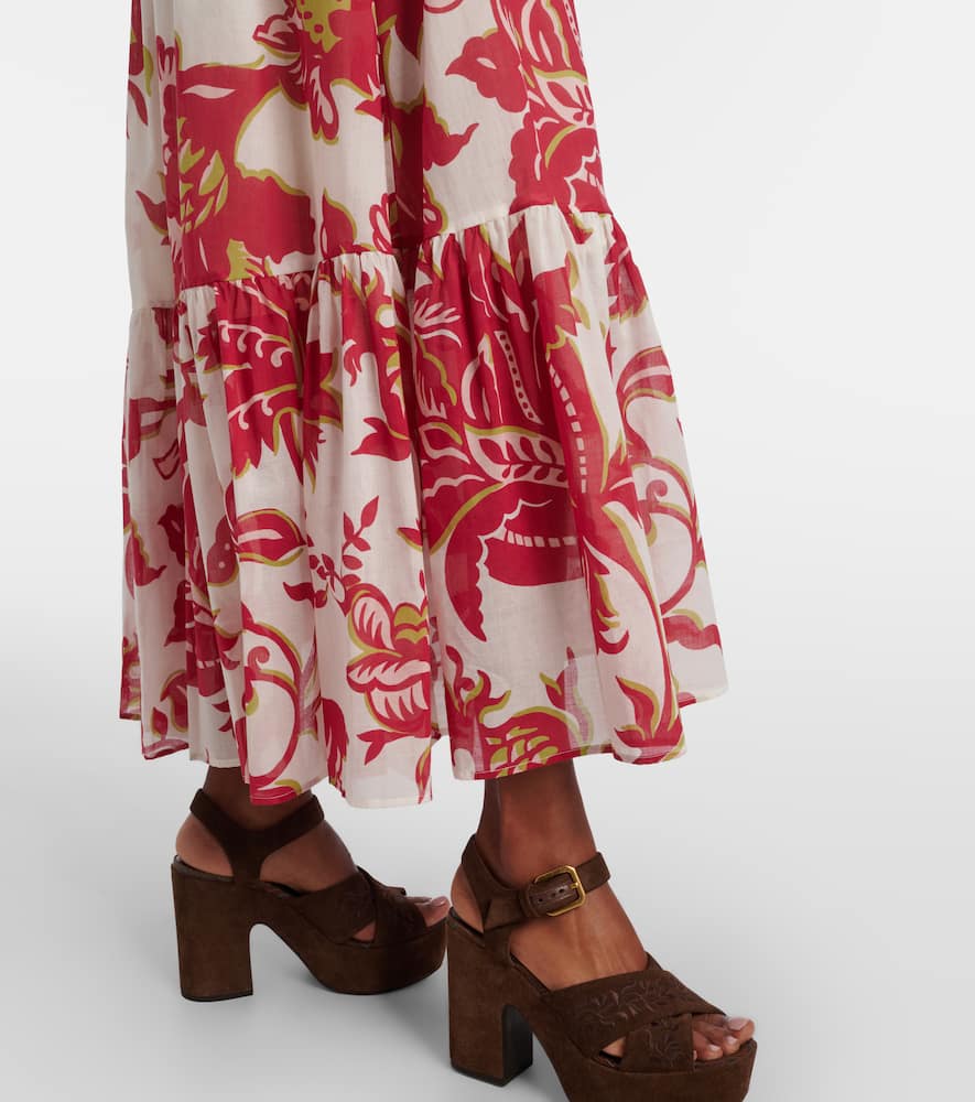 Paisley cotton maxi skirt