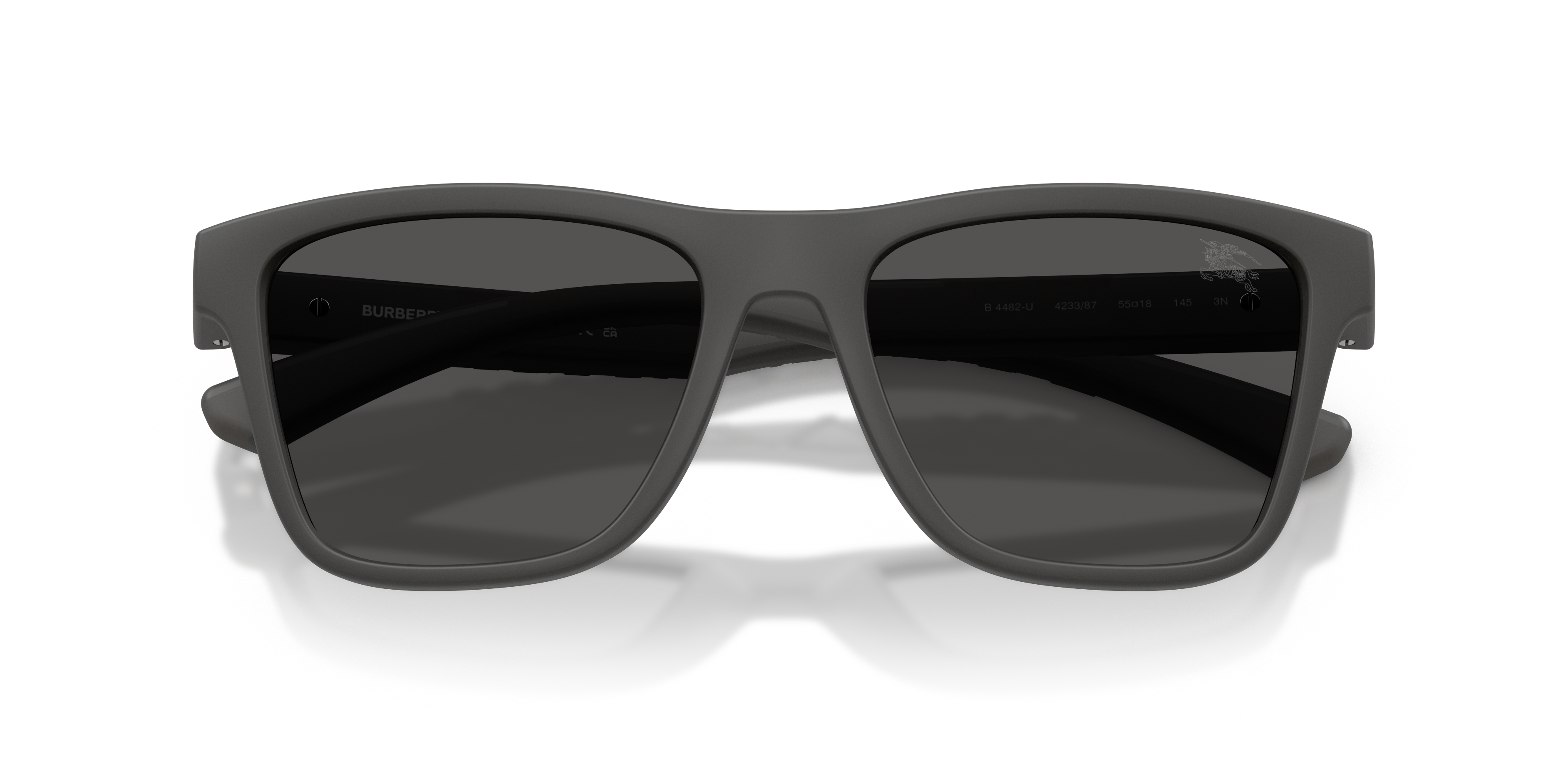 Burberry Man Burberry BE4482U 423387 Sunglasses Injected Grey Grey Squared Norma
