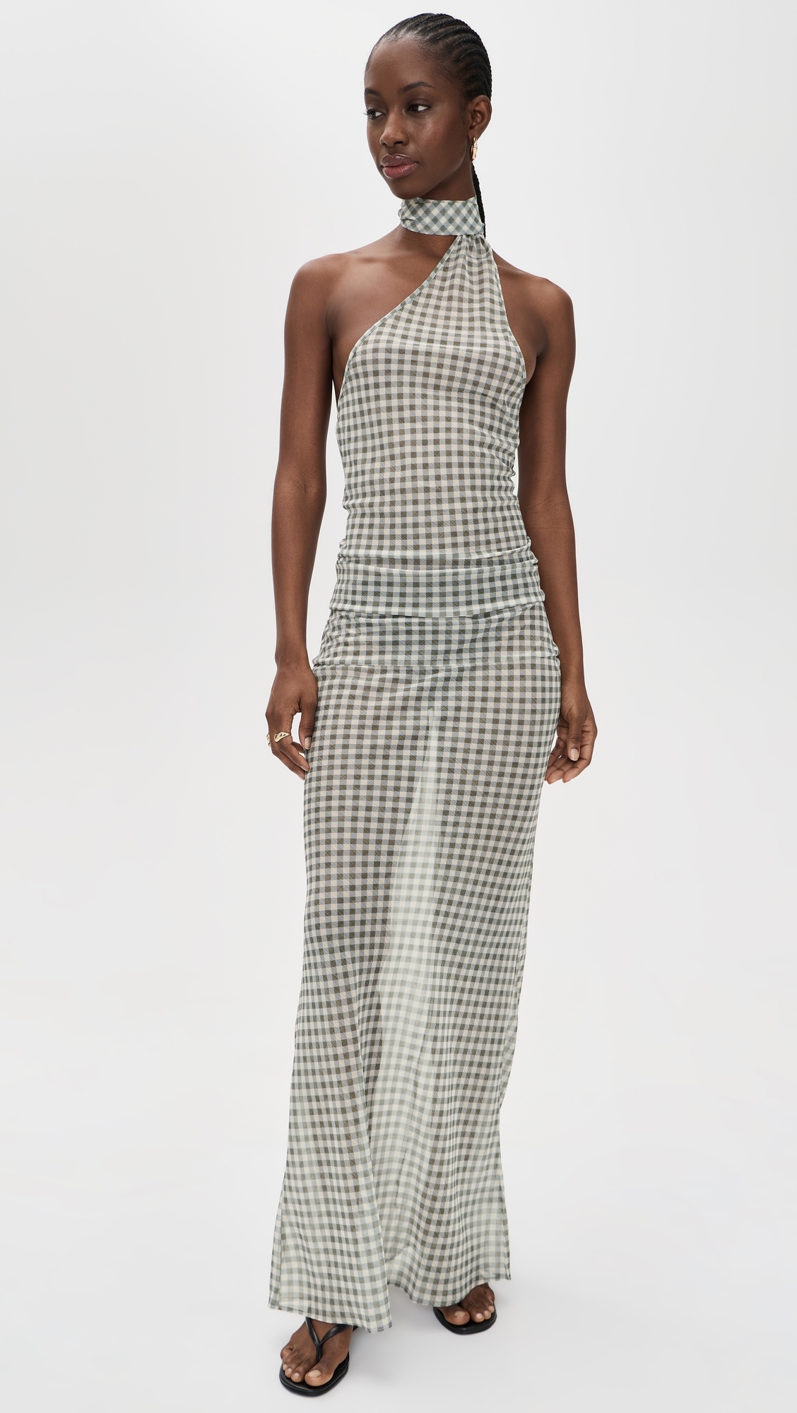 Lux Maxi Dress Sky Check