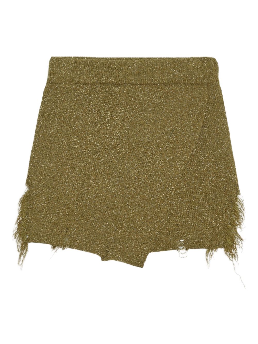 A Paper Kid ripped mini skirt - Green