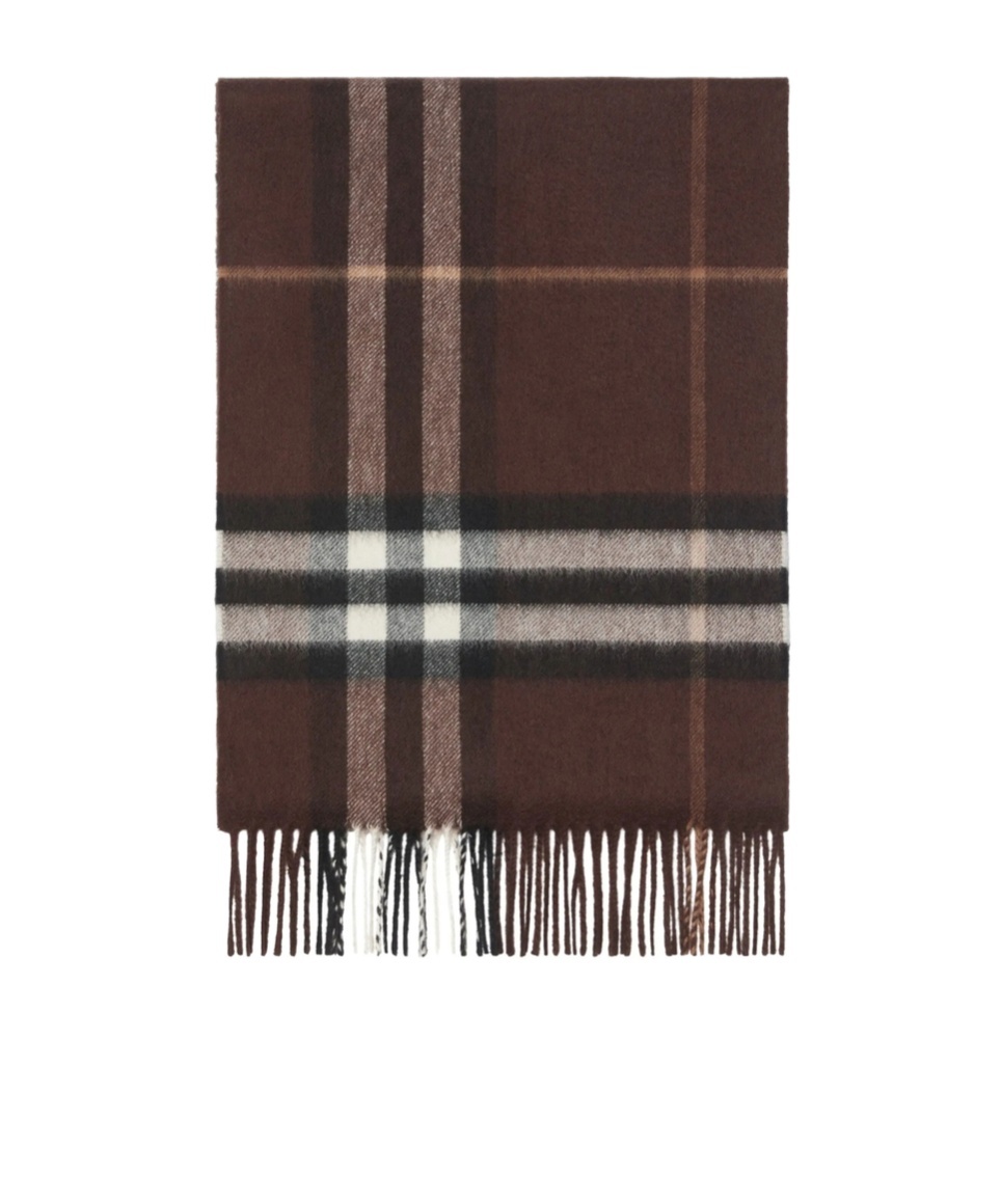Checked cashmere scarf
