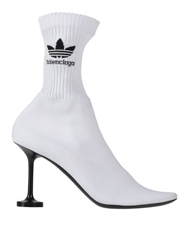 Woman Ankle boots White Size 11 Textile fibers