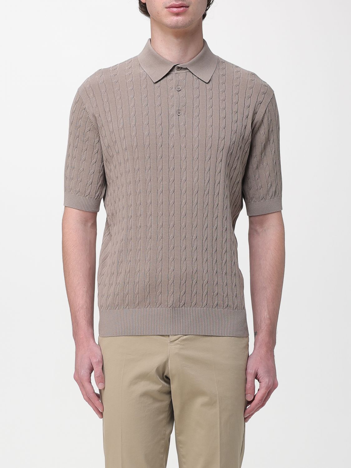 Polo Shirt Men color Brown