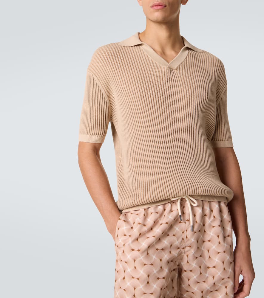 Rino cotton and cashmere polo shirt