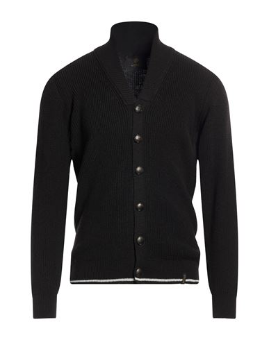 Man Cardigan Black Size L Acrylic, Wool