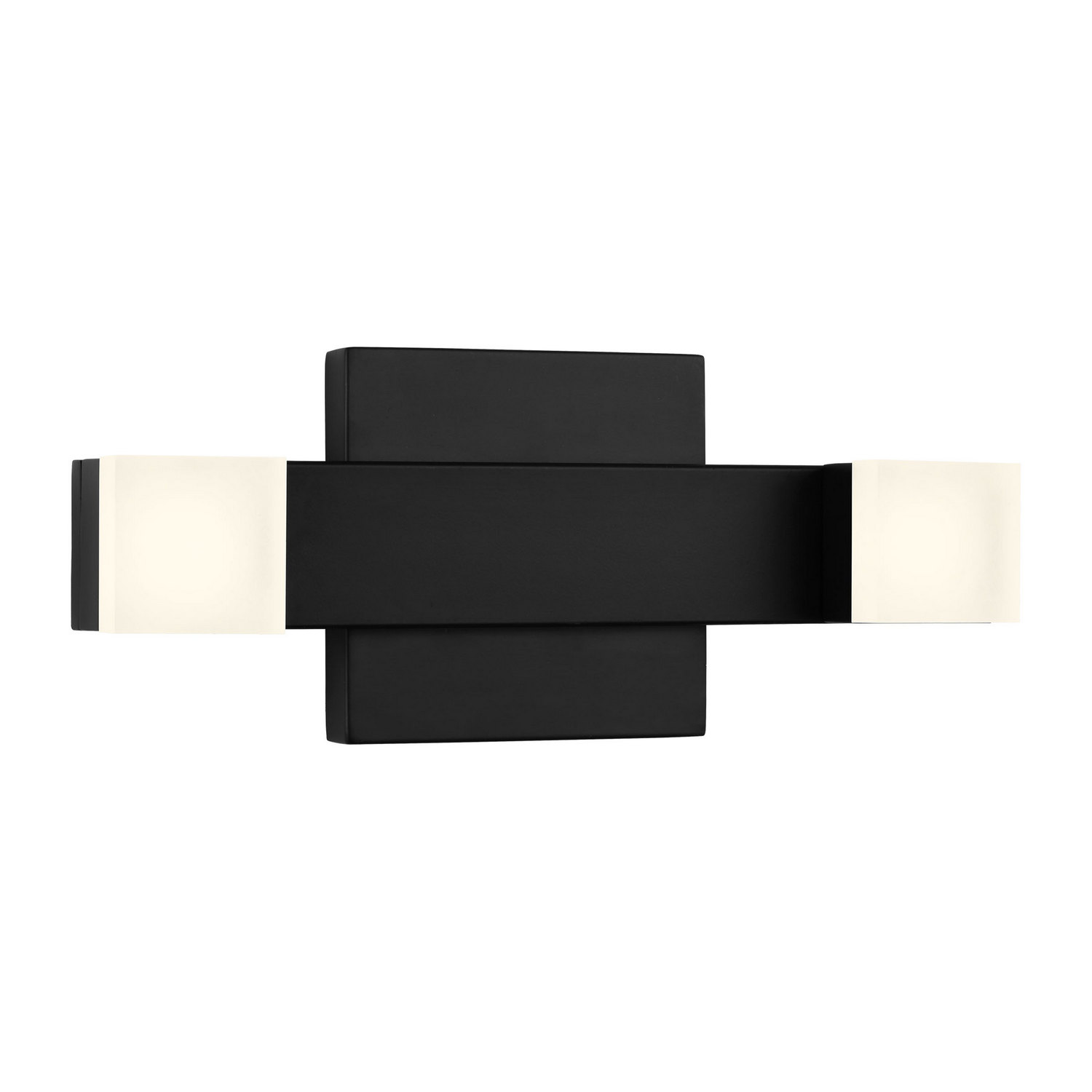 Midnight Black LED Bathroom Vanity Light from the Brander Collection