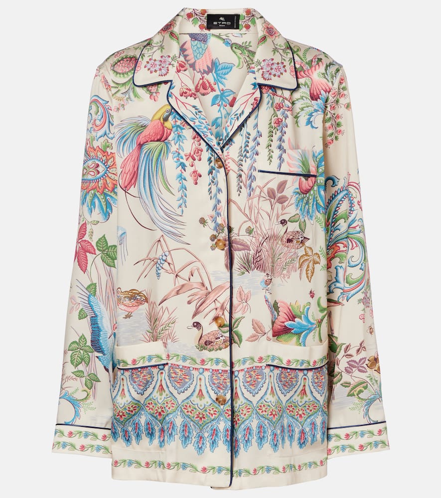 Printed bowling shirt
