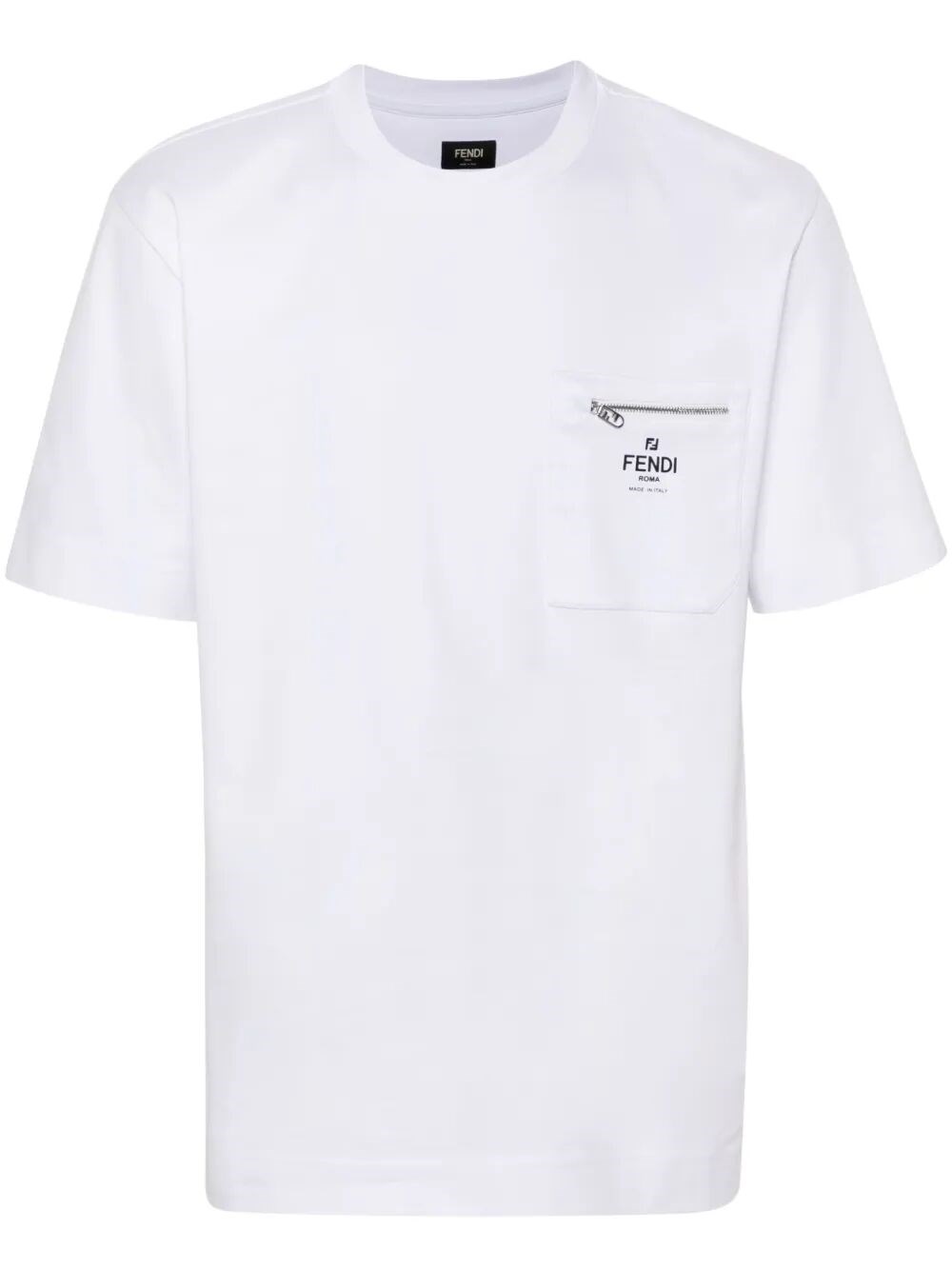 Zip-Detail Roma Cotton T-Shirt