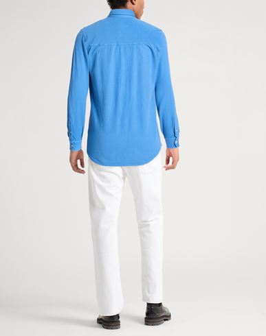 Man Shirt Blue Size 38 Cotton
