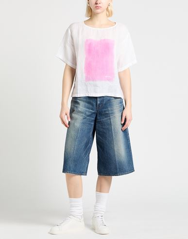 Woman Top White Size 8 Linen