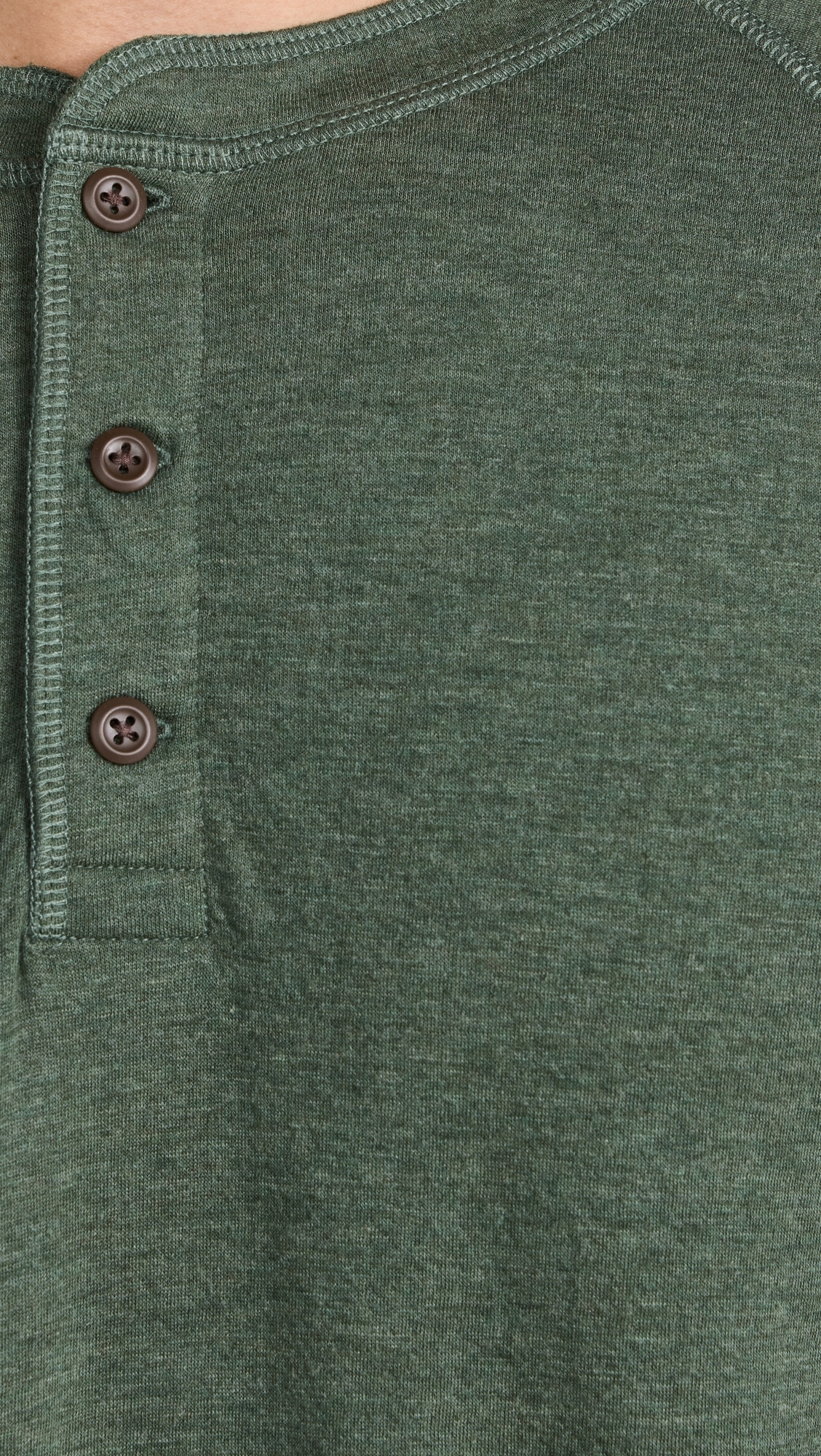 Cloud Long Sleeve Henley Deep Fern Heather 