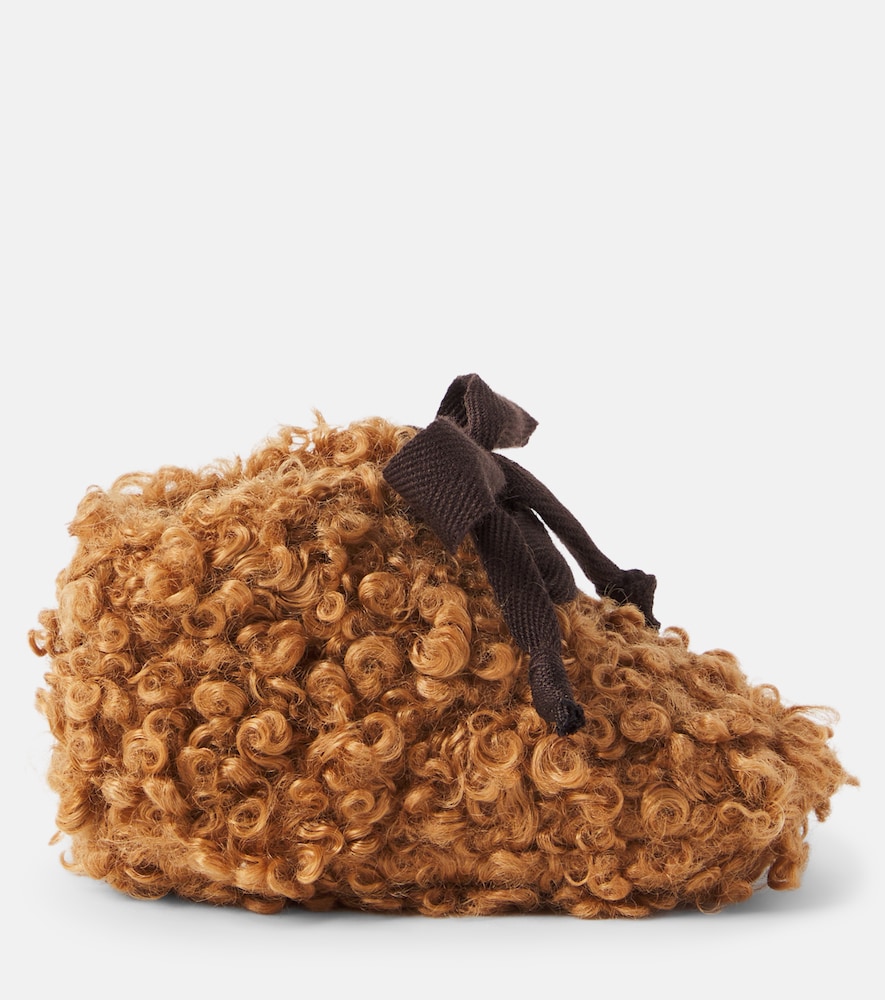 PèPè Baby bow-detail shearling booties