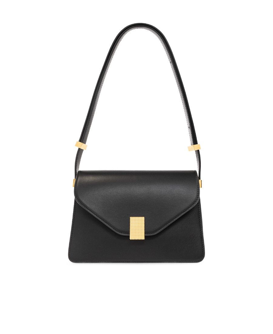 Studded leather shoulder bag