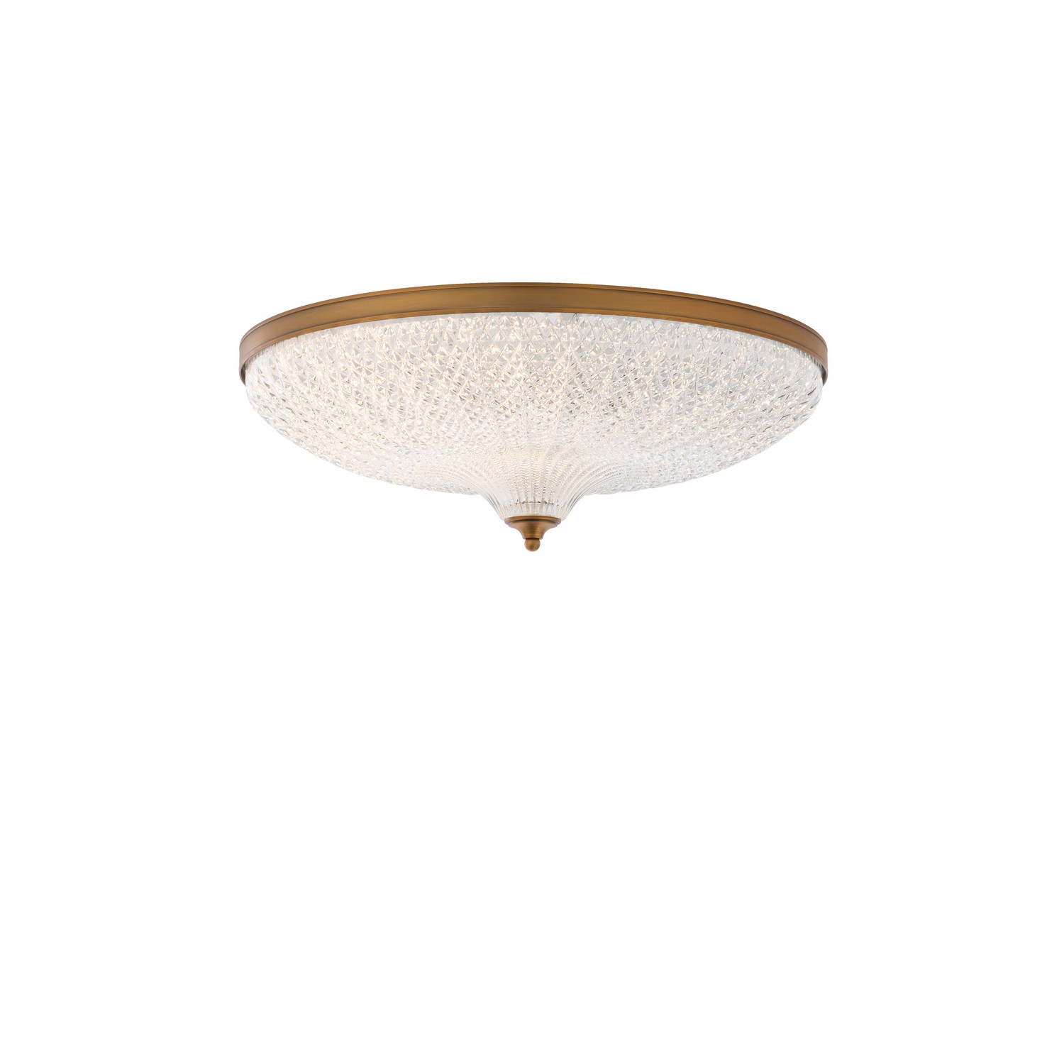 Roma 1-Light LED Flush Mount Ceiling Light in Aged Bra