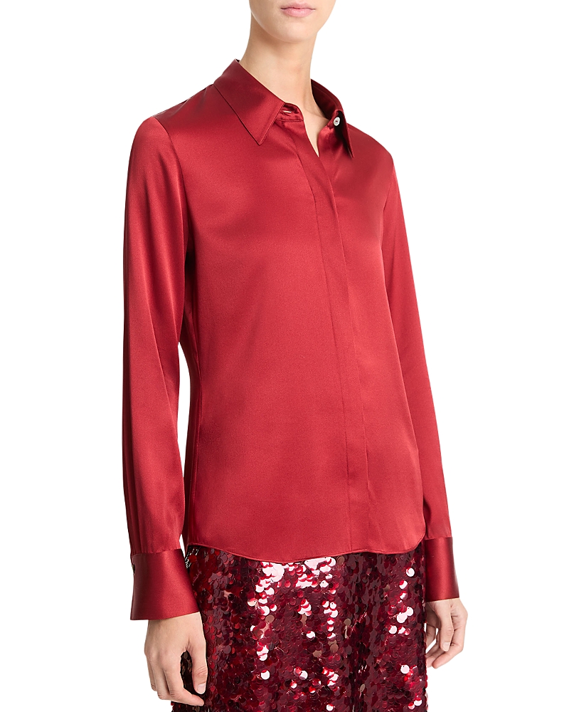 Slim Fit Satin Shirt