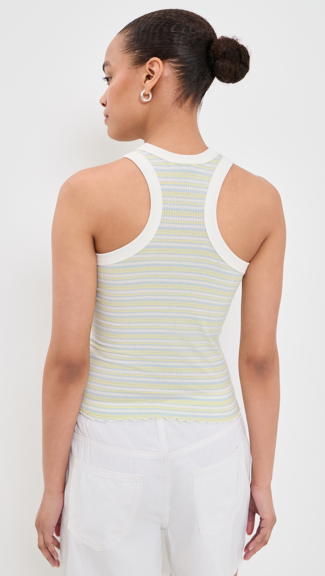 Astra Racerback Tank Lemon Stripe