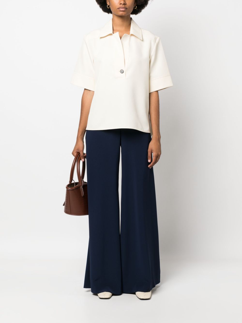 - Satin Wide Leg Trousers