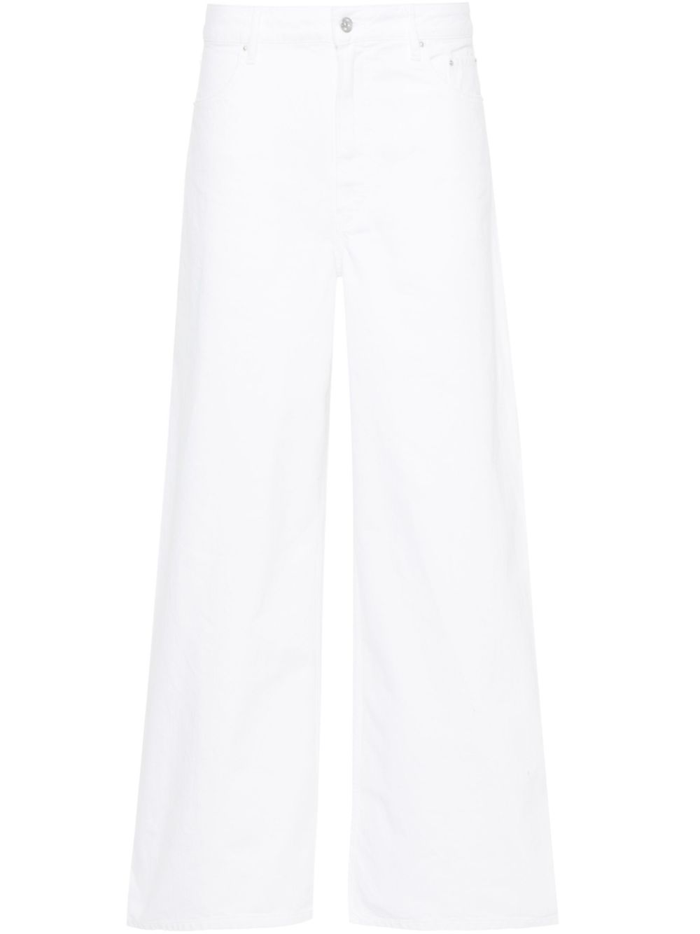 High-rise wide-leg jeans - White