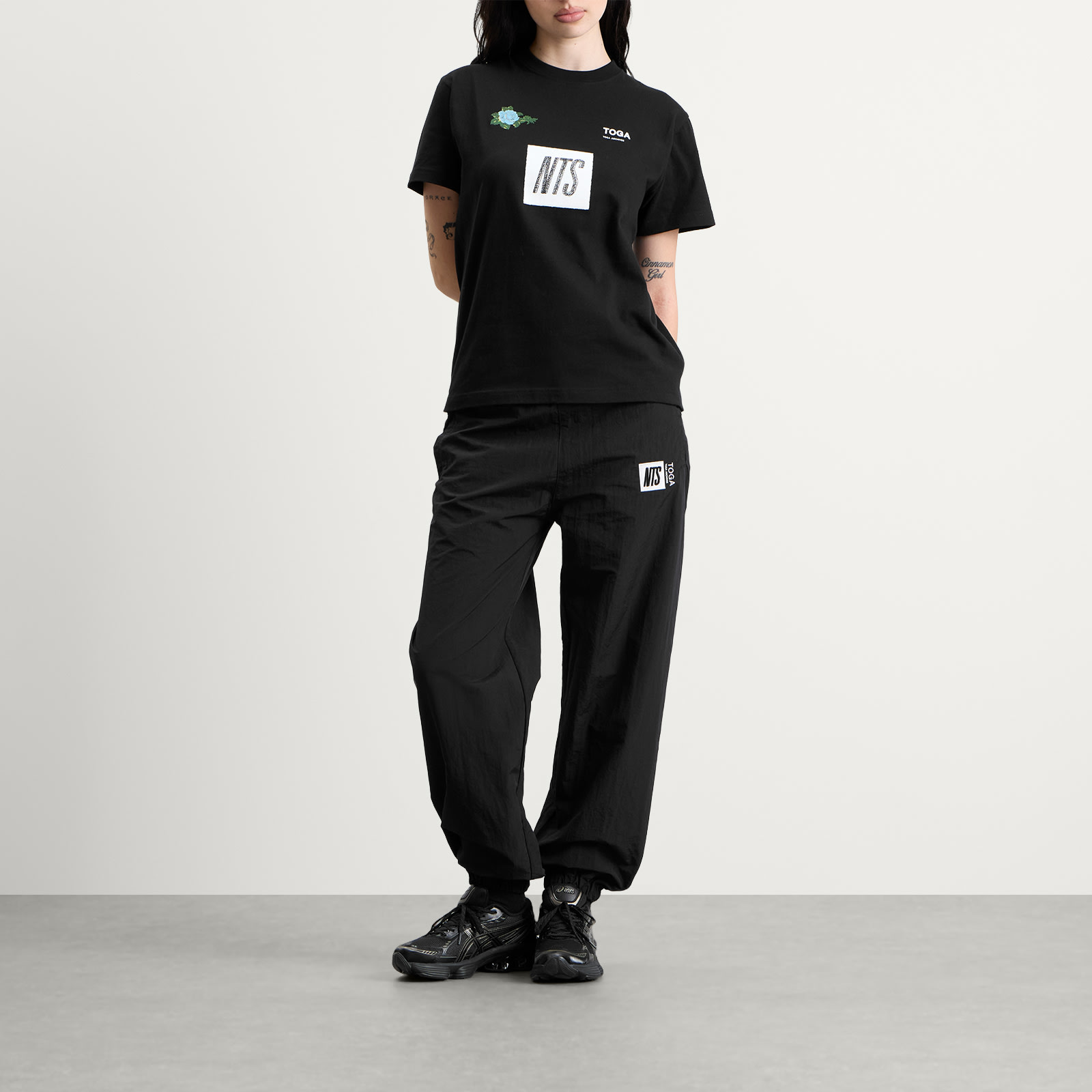 TOGA x NTS Logo Print T-Shirt Black