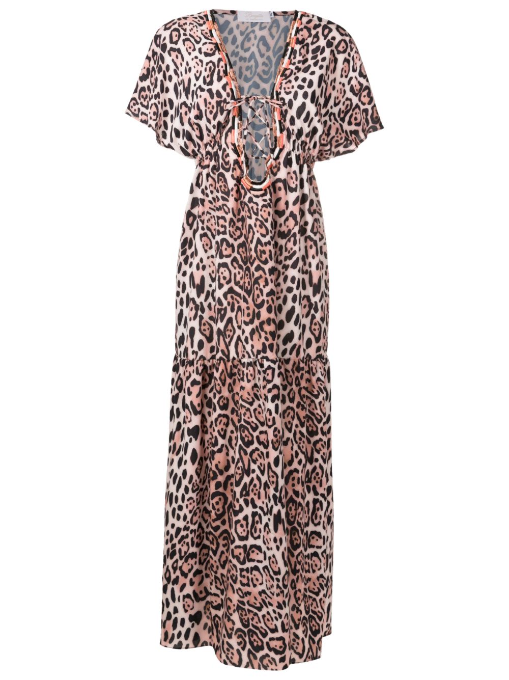 Leopard-print beach dress - Brown