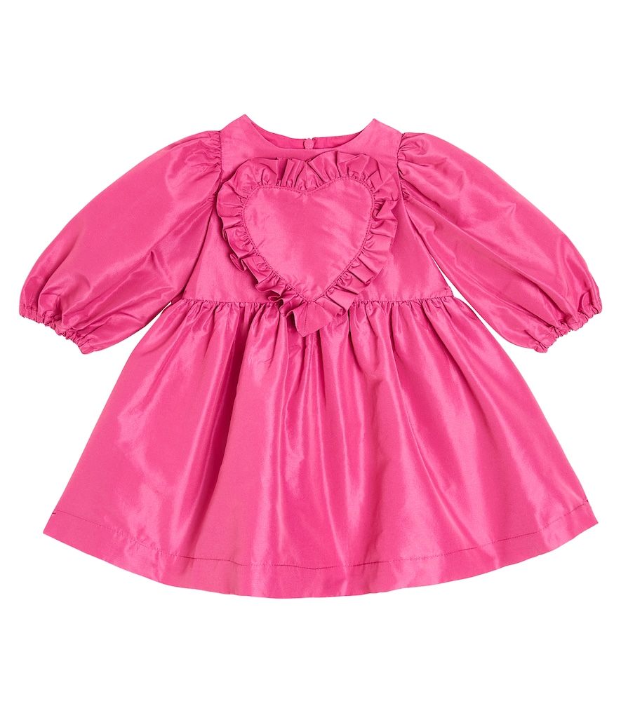 Stella McCartney Kids Baby heart-appliqué taffeta dress 8056715704100