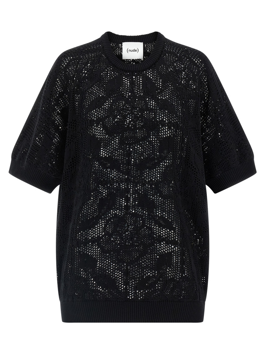 () Openwork Cotton Sweater