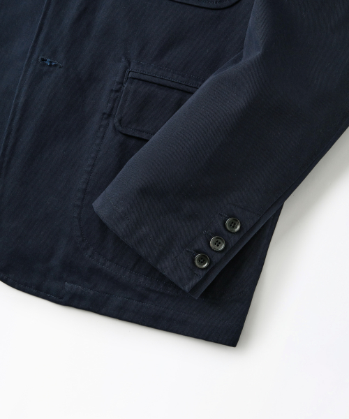 HIGH DENSITY COTTON CLASSIC 3BUTTON JACKET_NAVY