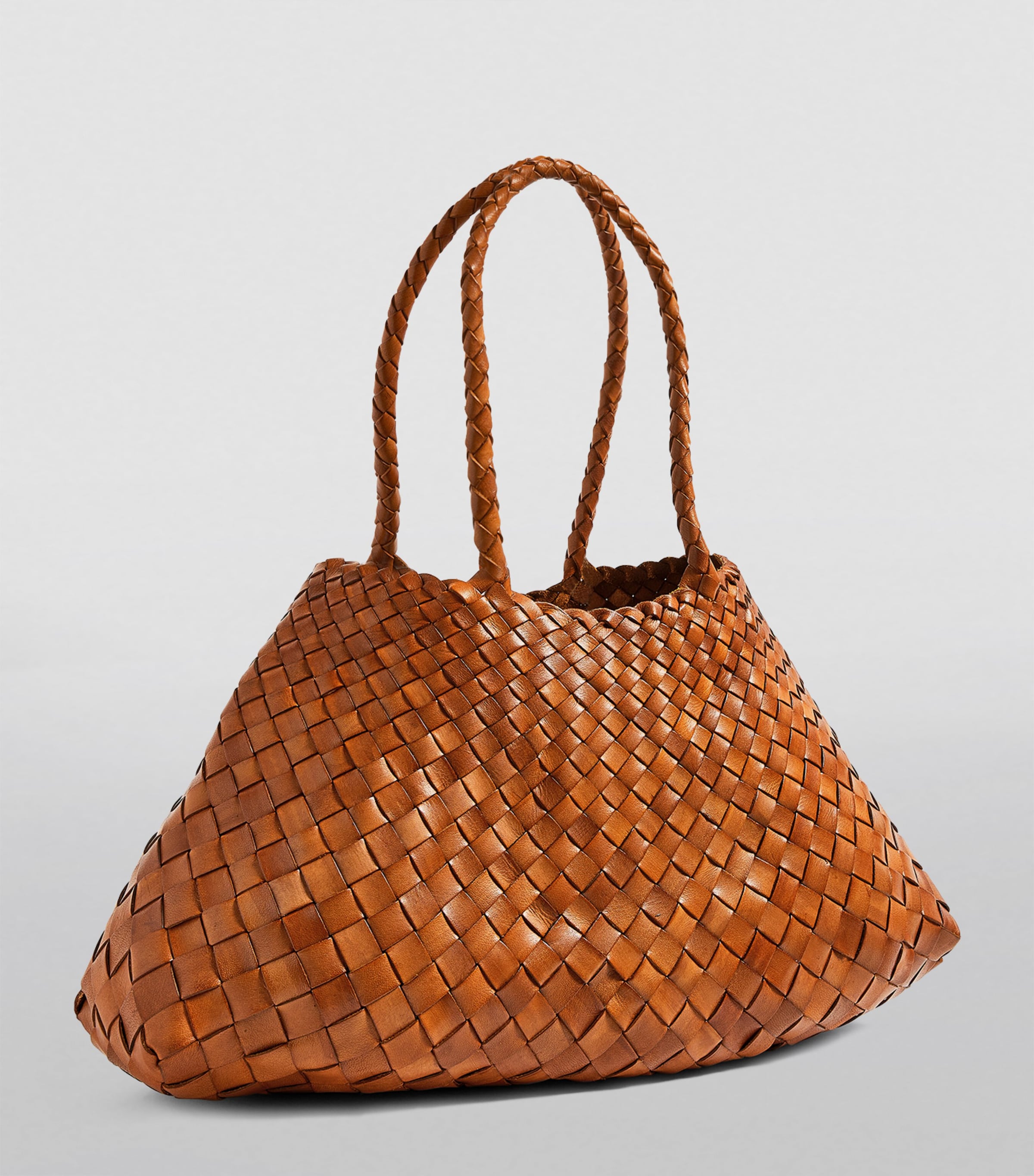Dragon Diffusion Large Leather Woven Santa Croce Tote Bag