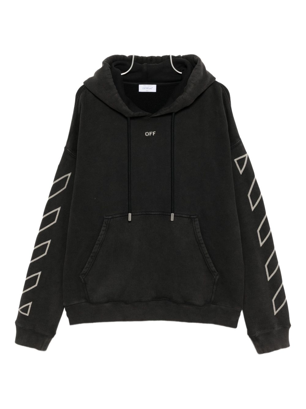 Arrow-print hoodie - Grey