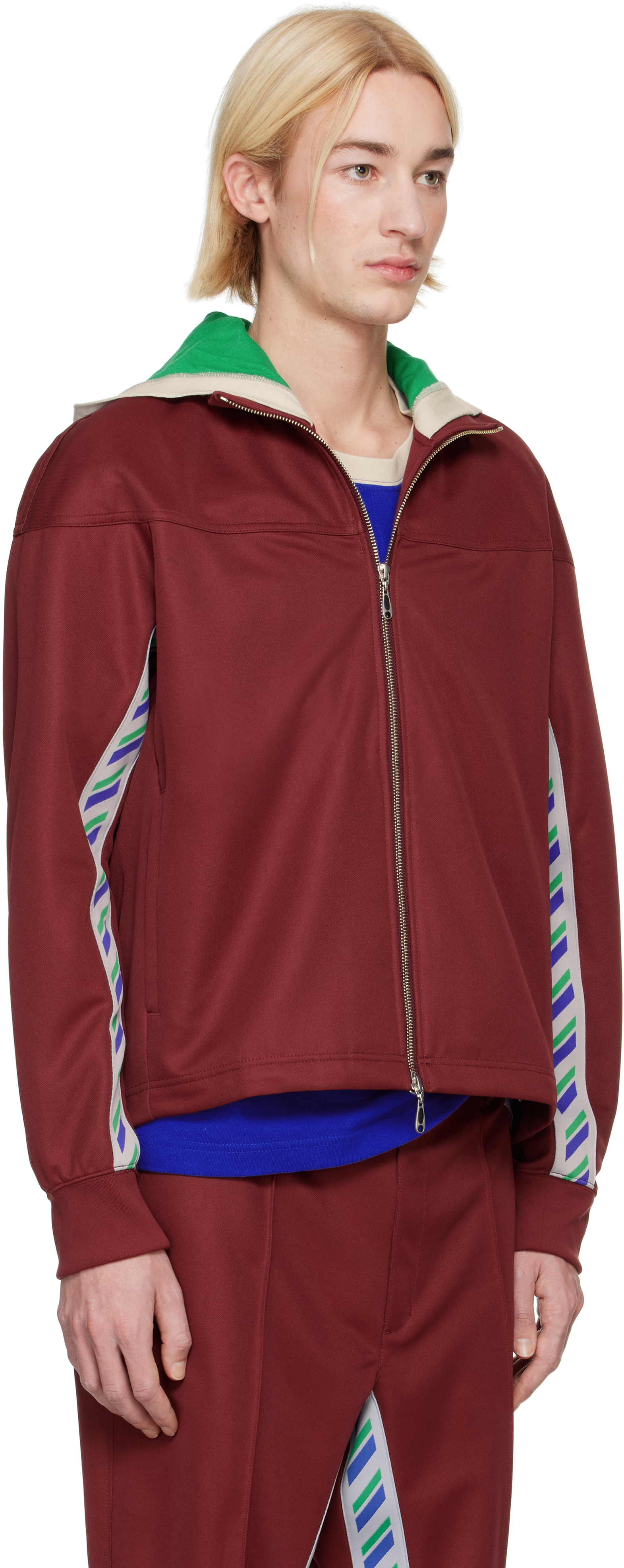 Asics Burgundy Kiko Kostadinov Edition Styrax Track Jacket