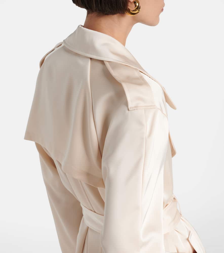 Barb satin trench coat