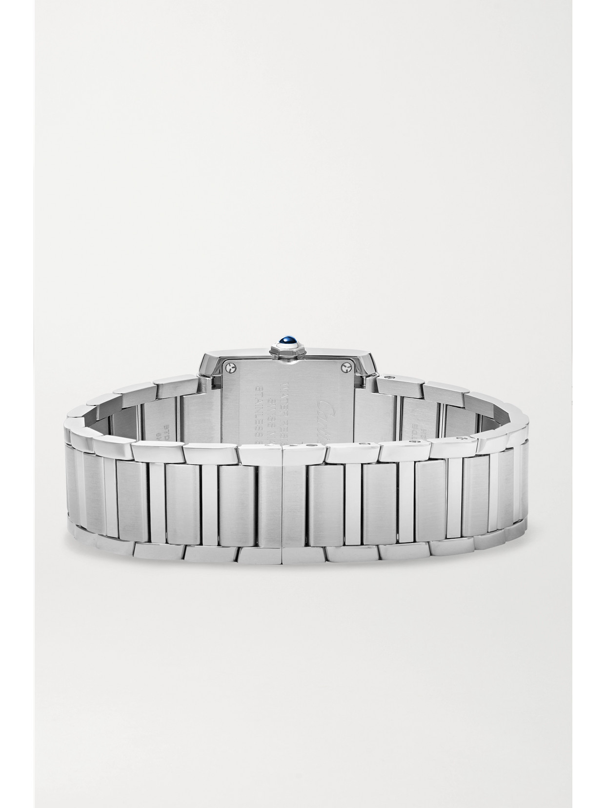 Tank Française 25.7mm Small Stainless Steel And Diamond Watch - Gray