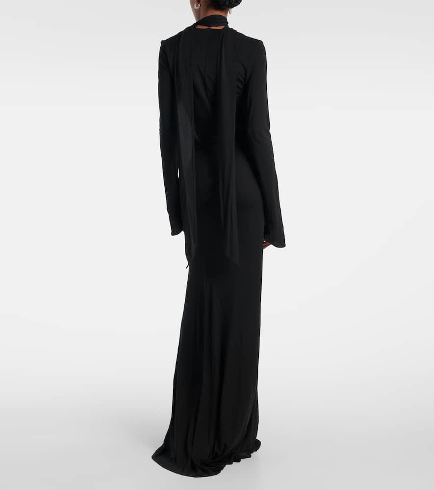 Cutout crêpe maxi dress