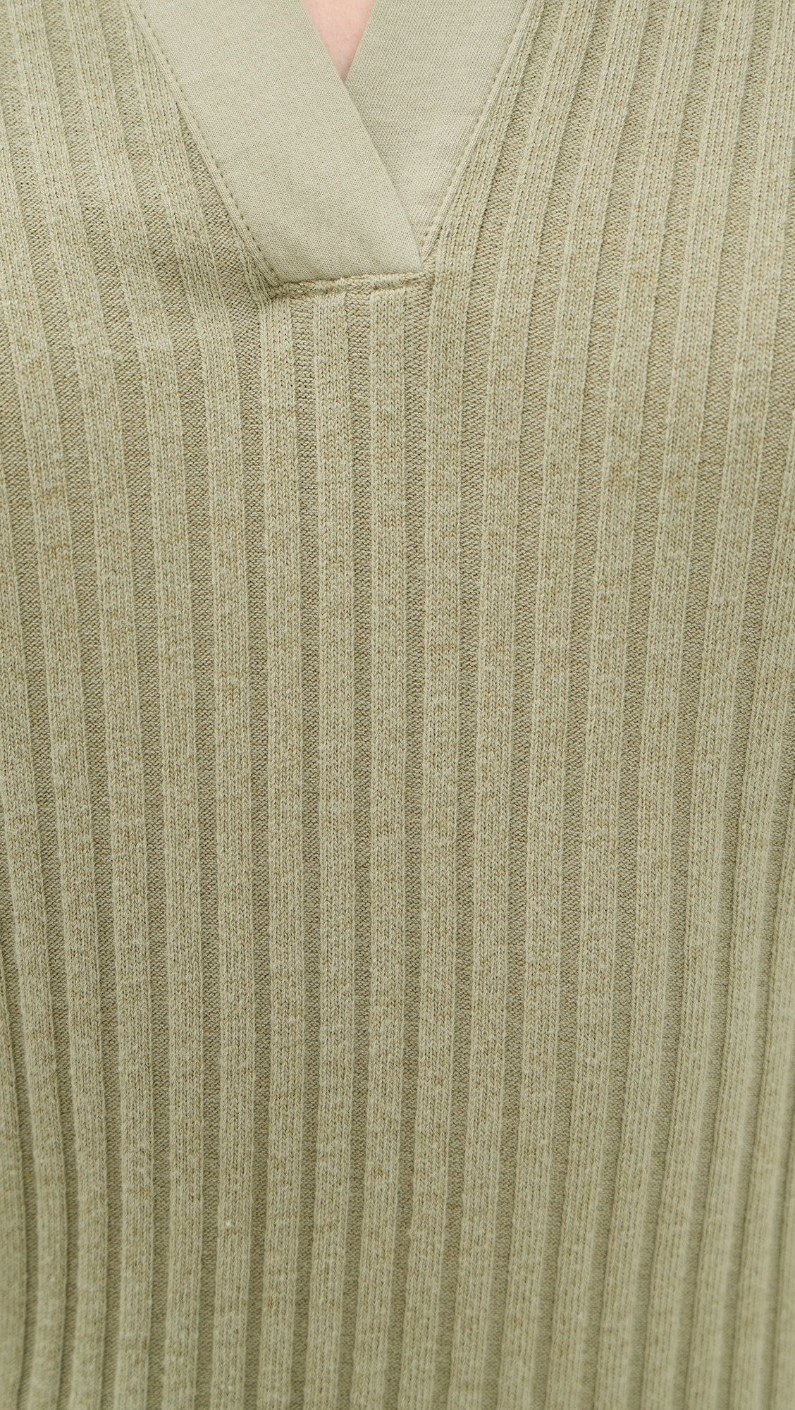 Rib Short Sleeve Polo Olive Stone