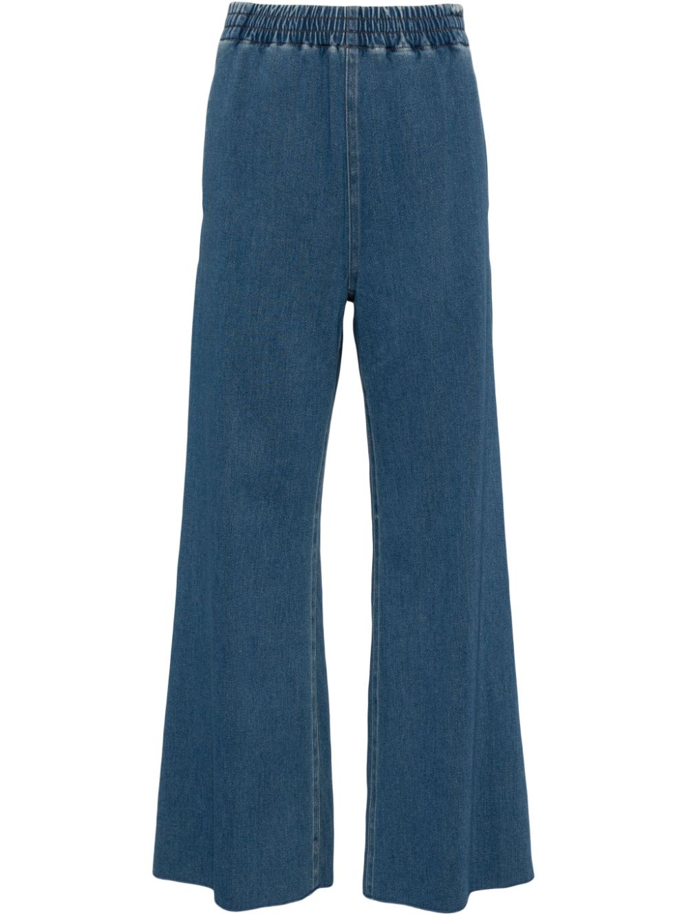 Denim jersey pants - Blue