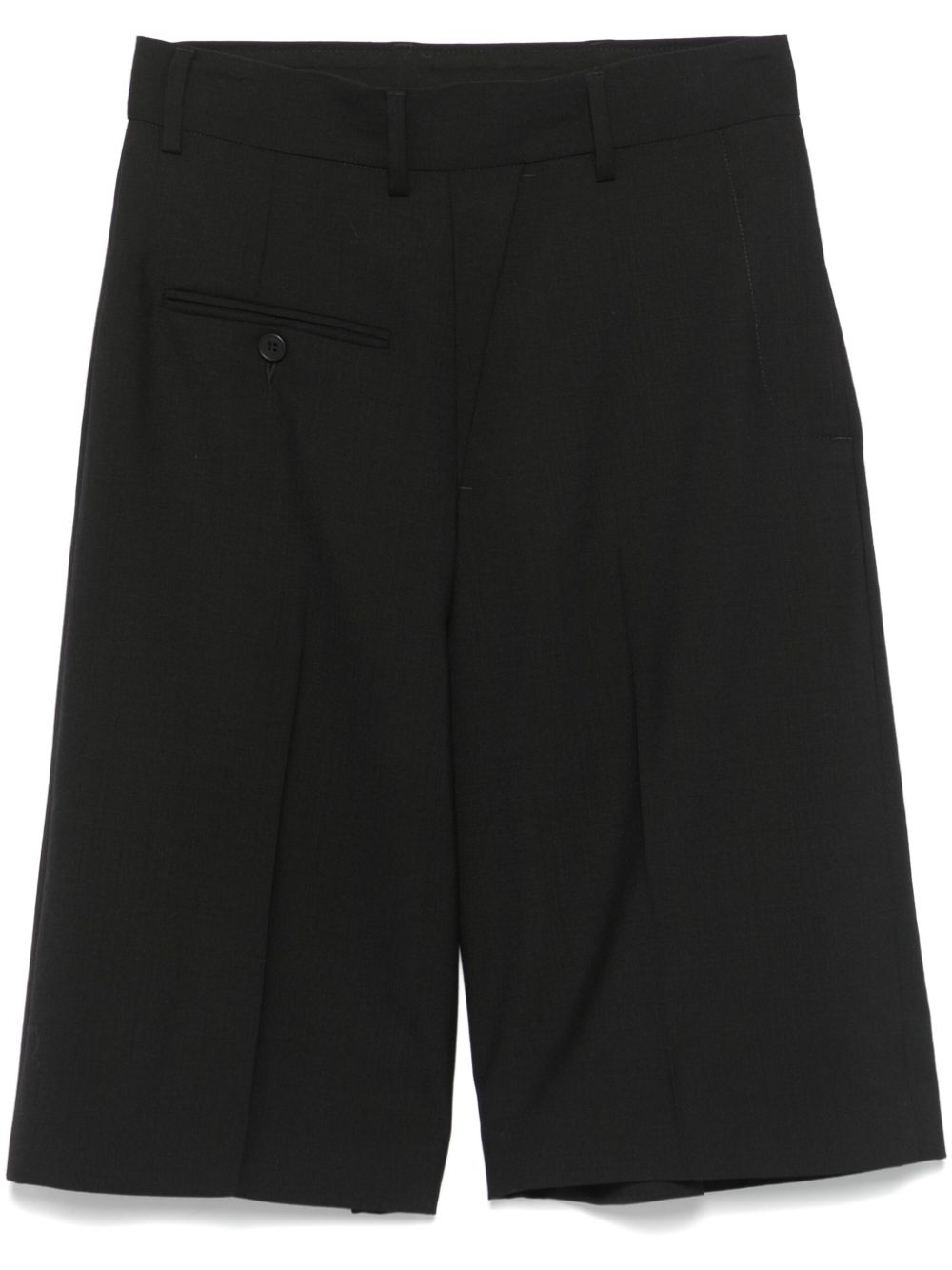 Virgin wool shorts - Black