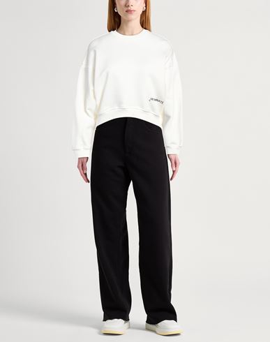 Hinnominate Woman Sweatshirt Off white Size M Cotton, Elastane