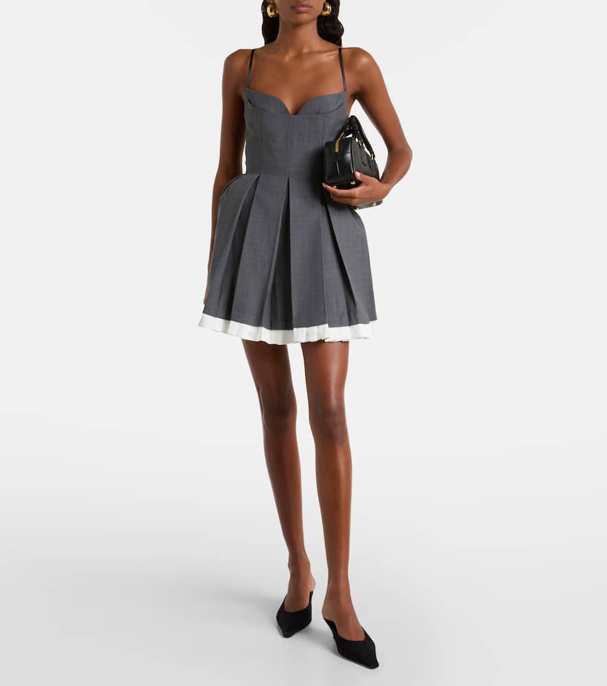 Pleated minidress
