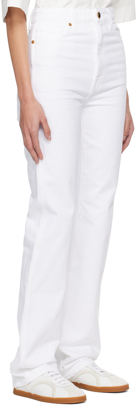KHAITE White 'The Danielle' Jeans