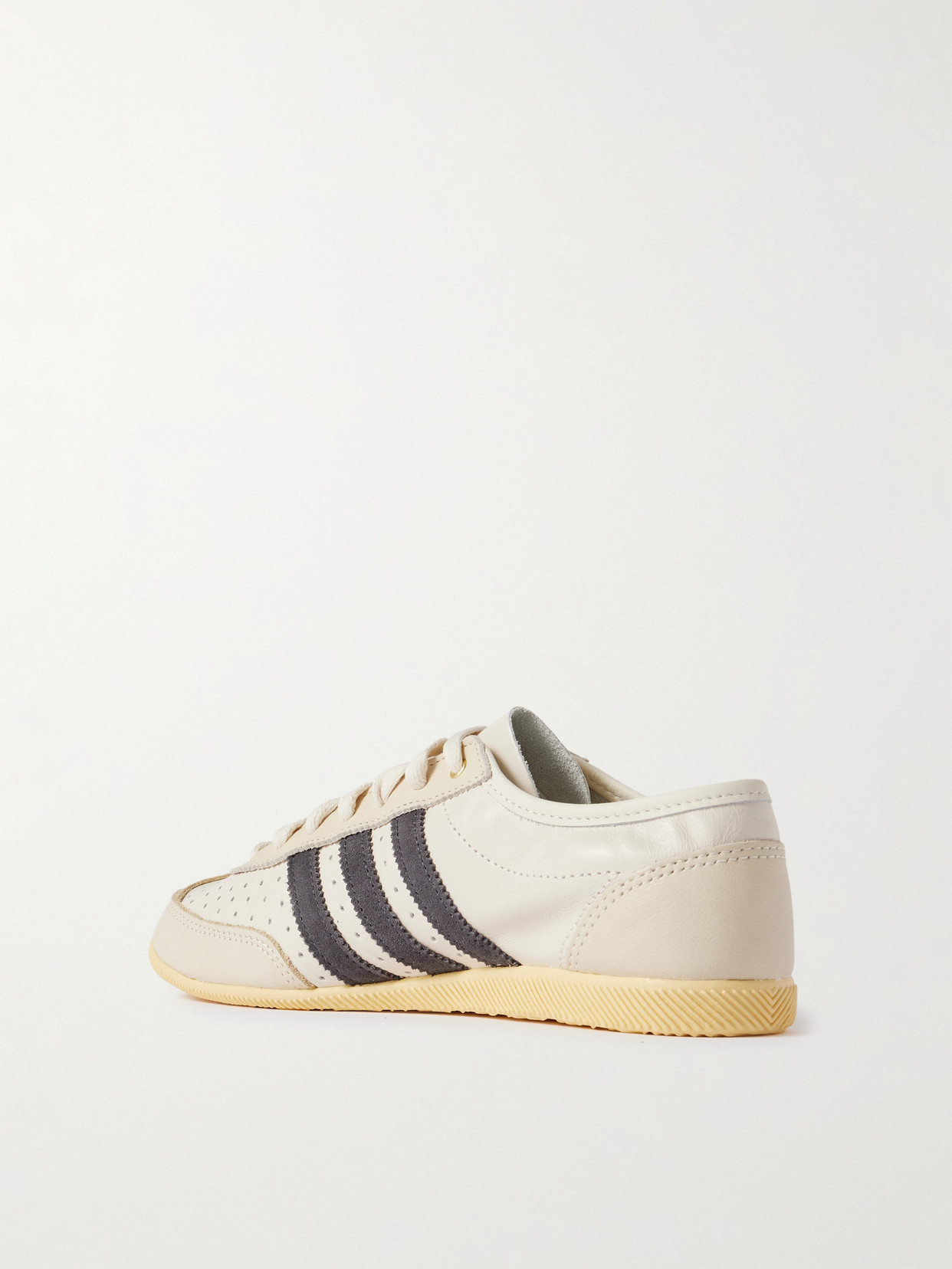 Japan Decon W Perforated Suede-trimmed Leather Sneakers - Cream