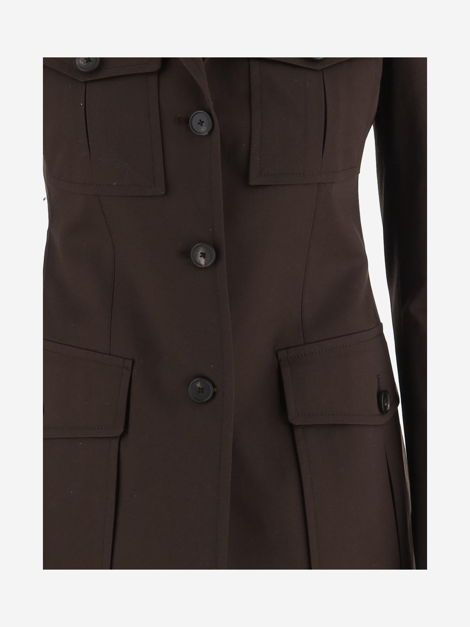 Stretch Cotton Jacket — Brown