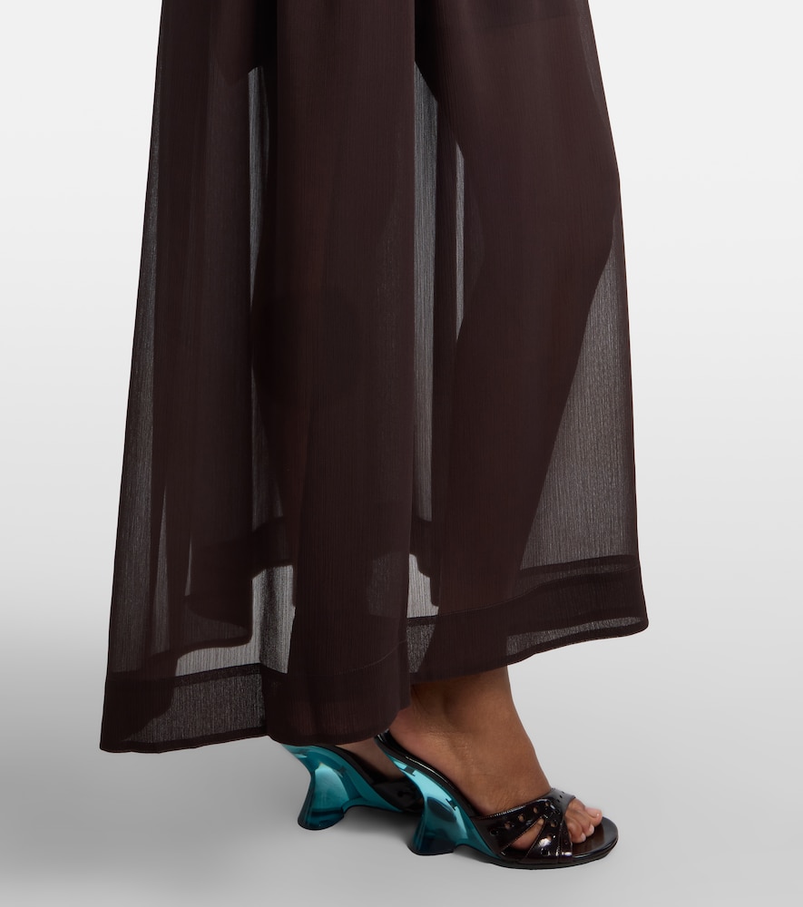 Sequined chiffon maxi dress